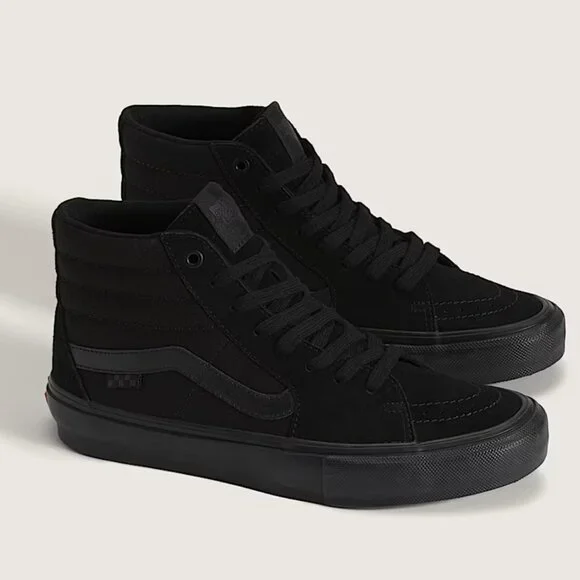 NWOB vans | Sk8-Hi Skate Shoe - Black Monochrome | Unisex W 7.5/M 6 - Picture 3 of 11